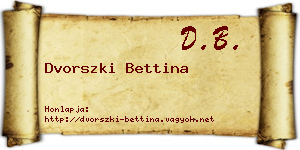 Dvorszki Bettina névjegykártya