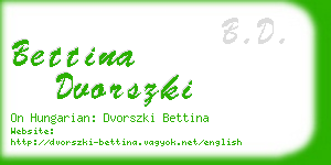 bettina dvorszki business card
